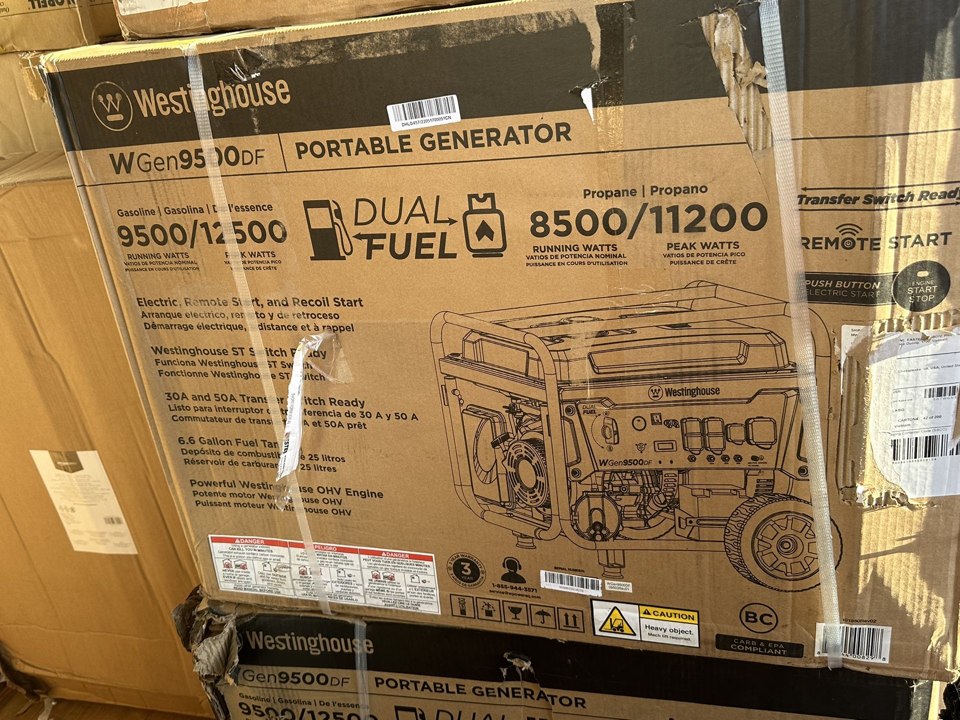 Westinghouse 9500 Generator