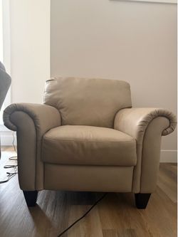 Faux leather chair