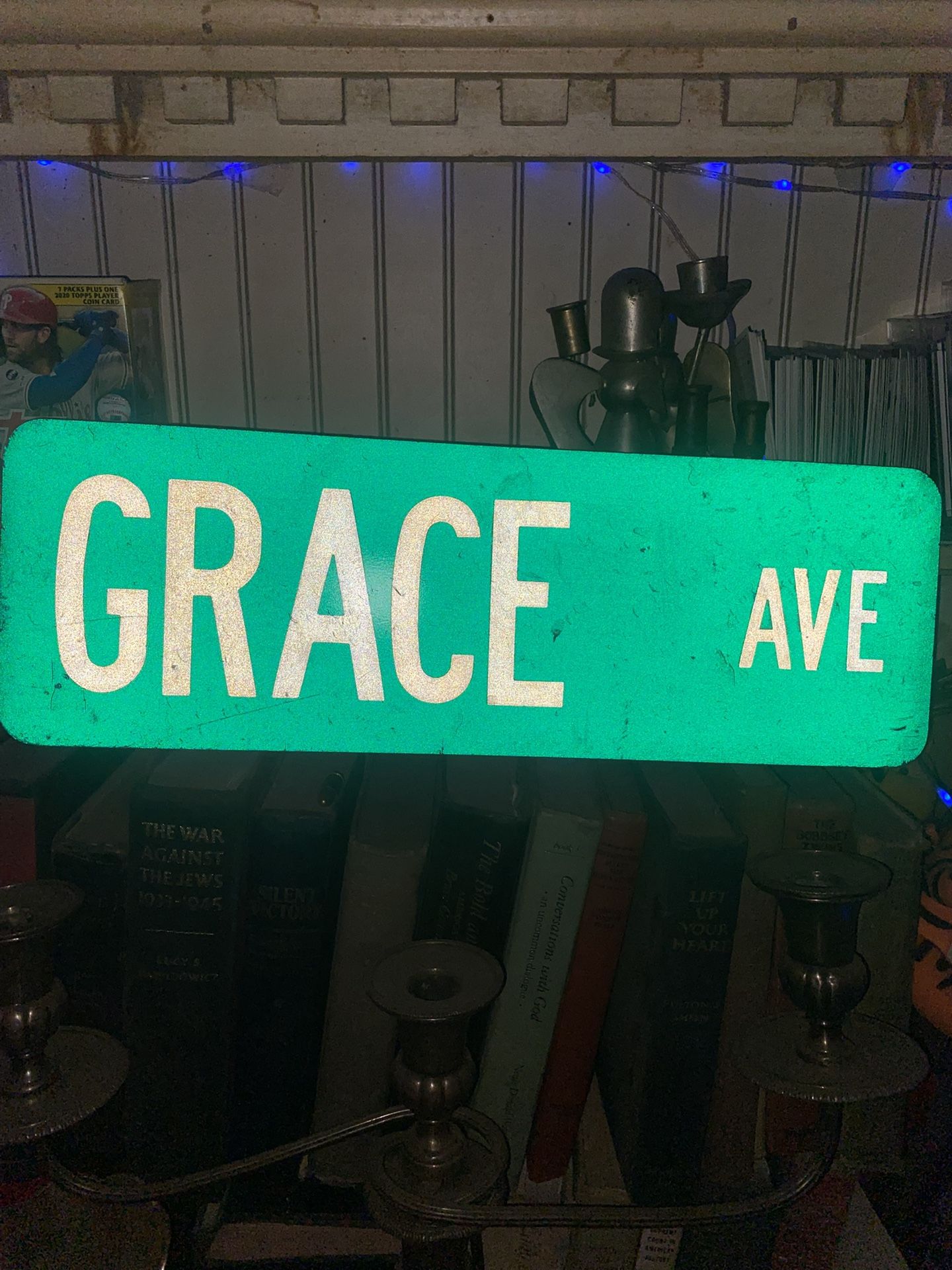 18 x 6 vintage green Gray Avenue Street sign