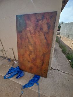 Handmade copper and wooden table top
