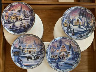 Bradfor Exchange Collecter 4 Plate Set Christmas 96 Mint Thumbnail