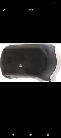 New in box 
Tork Twin Jumbo Toilet Paper Roll Dispenser Smoke T22, 56TR
Refill Indicator Window