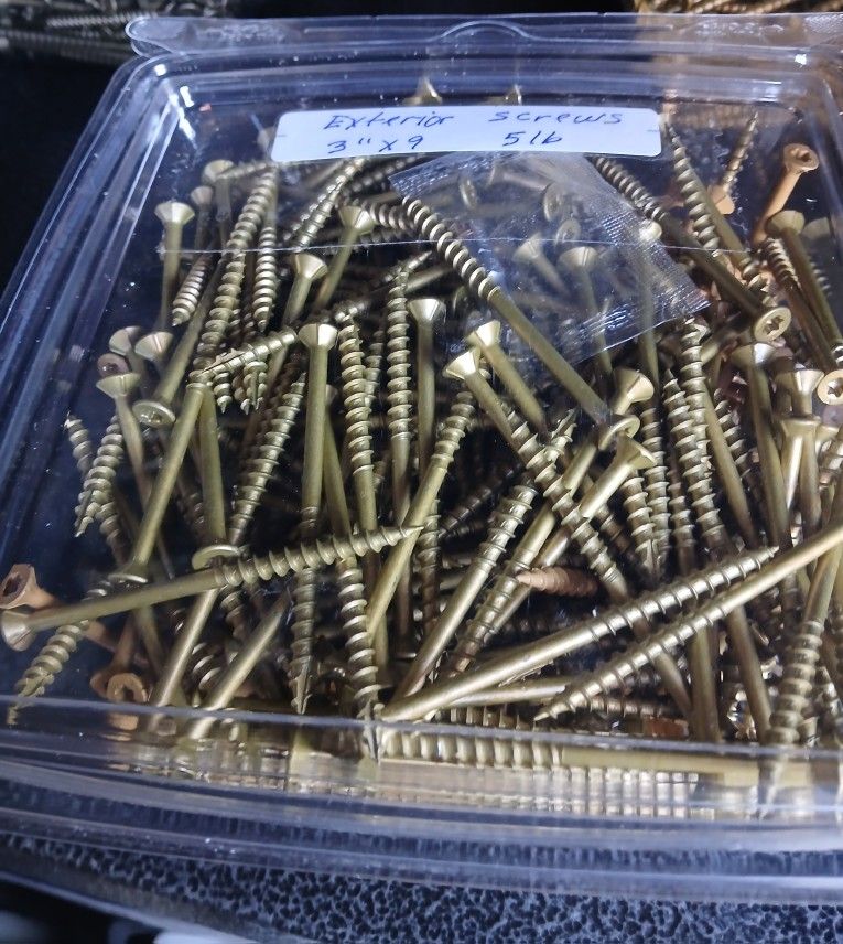 New 5Lbs 3" Exterior Screws.