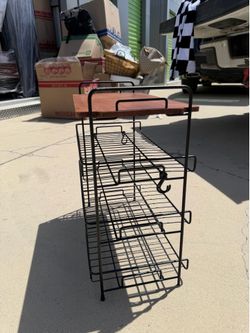 Black wire display rack