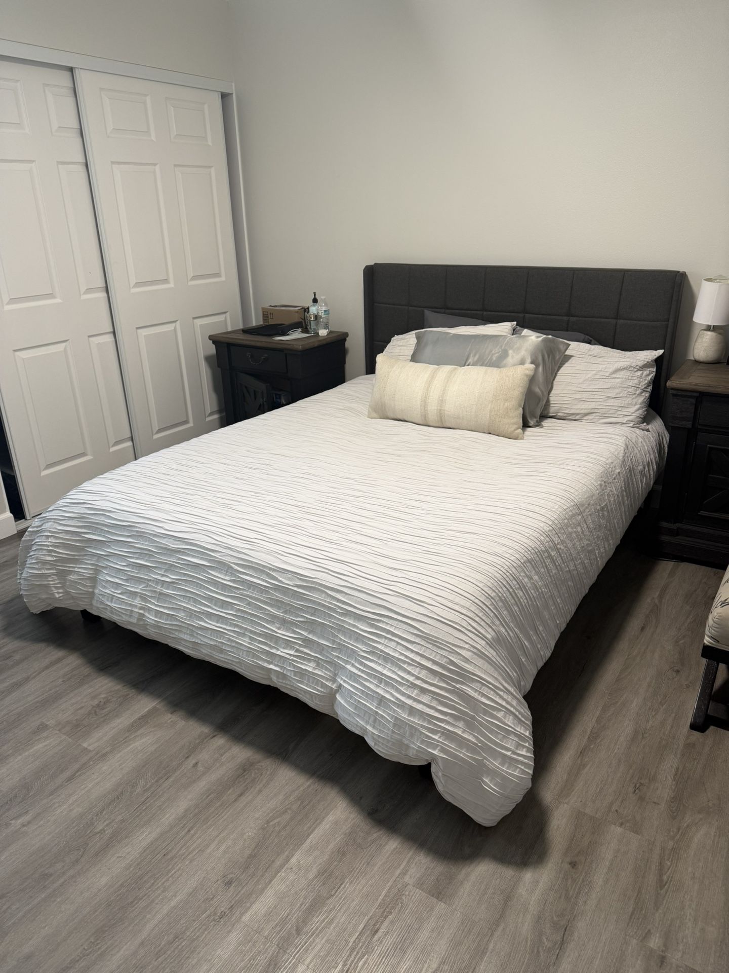 Queen Bed With Mattress / Frame Included