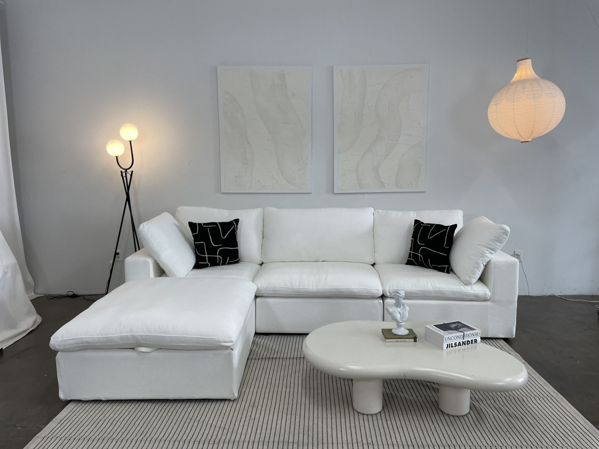 New 4-Piece White Cloud Sectional Couch