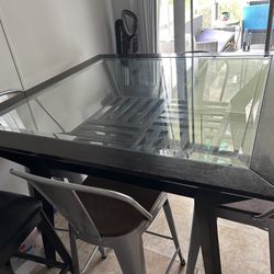 Glass Top Table & chairs