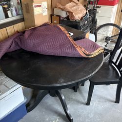 Solid Wood Black Table. 