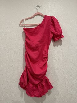 Off Shoulder Hot Pink SHEIN Dress 