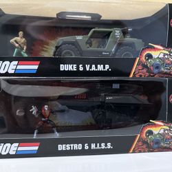 2 G.I. Joe 1/32 Vehicles Duke And Vamp Destro And Hiss 