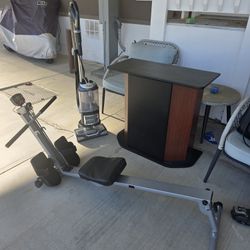 Free Stuff! Exercise Row Machine, Side Table, Vacuum
