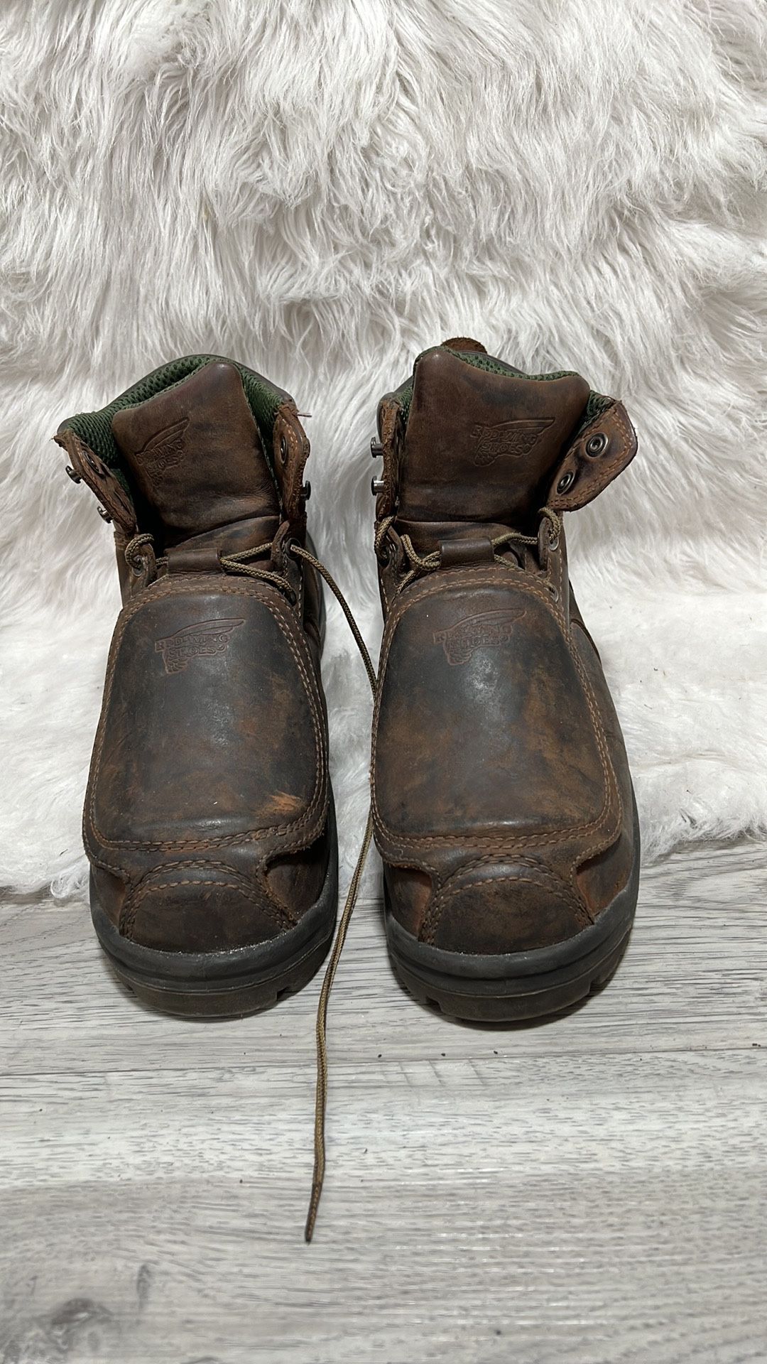 Red Wing Boots Steel Toe King Toe Metatarsal Guard 4456 Work Boots Sz 9.5 D