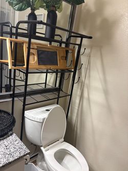 Bathroom toilet shelf