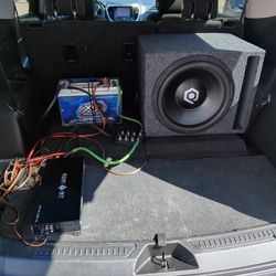 15in Subwoofer with Box and 2k Amplifier