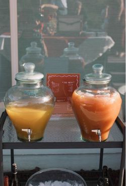 Two beverage dispensers