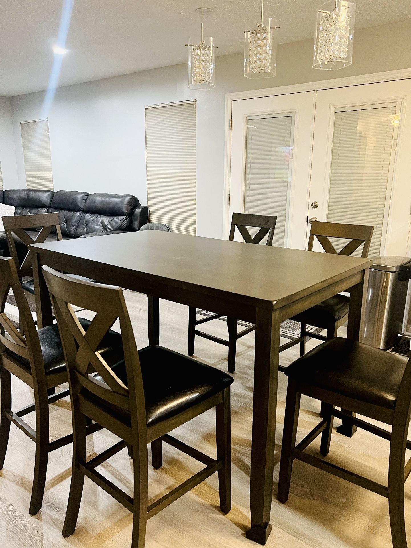 Dining Table 6 Chair Highchair Set