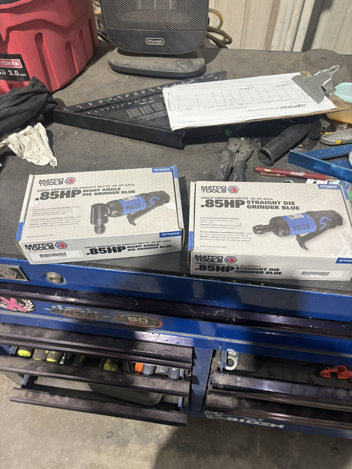 Matco .85hp Straight And Angle Die Grinder 