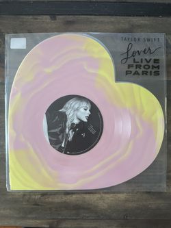 Taylor Swift Lover (Live From Paris) Heart Shaped Vinyl - Brand New