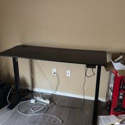 Power Adjustable Office Desk And Ergonomic Chair