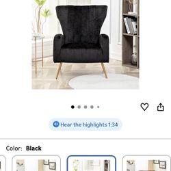 Modern Velvet Accent Chair 