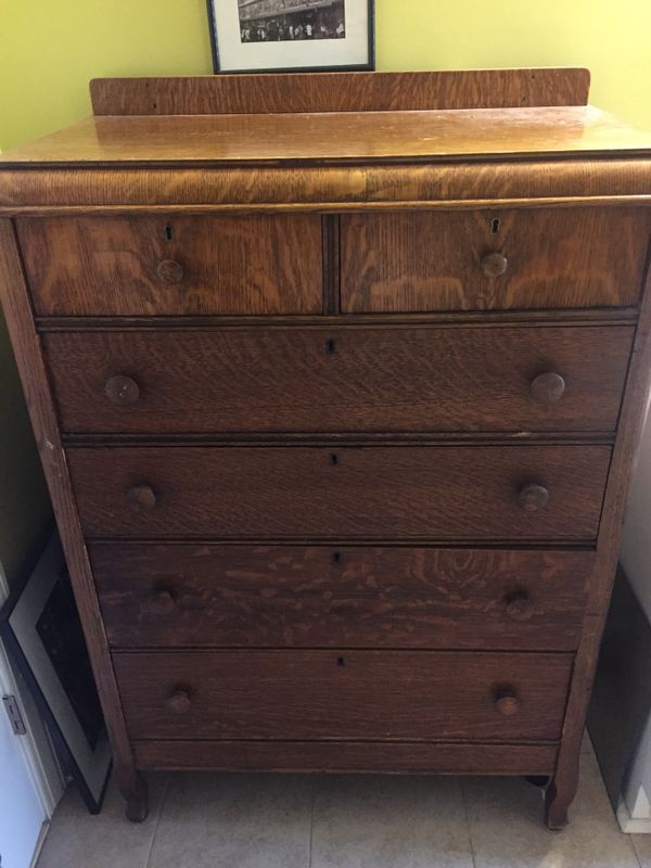 Nice Antique Tiger Wood Dresser For Sale In Raleigh Nc Offerup