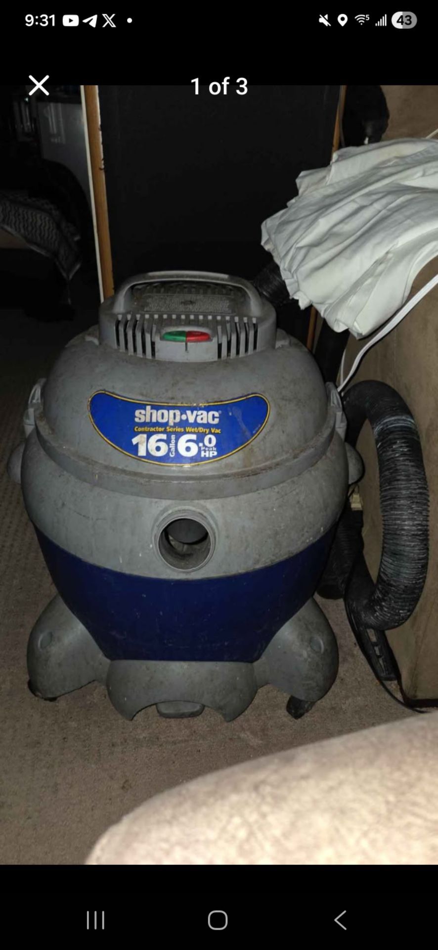 Contractor Wet/Dry Vacuum