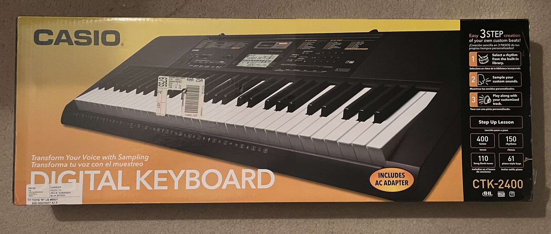 Casio Digital Keyboard CTK-2400 Brand New Never Used Piano