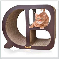 Qpets Cat Scratcher Device - 9.50 x 17.50 x 14.00 inches – Suitable for All Pet Cat Sizes