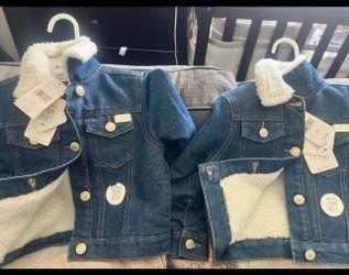 Brand New Sherpa Denim Jacket – Toddler Size 2T