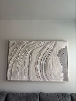 Large Modern Textured Wall Art – 60” x 40” – Excellent Condition