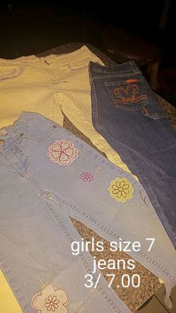 Girls size 7 jeans