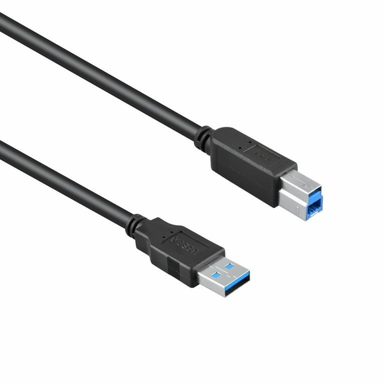 FITE ON 6ft USB 3.0 Printer Cable Type A Male to B Male Scanner Cable High Speed Black