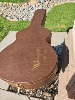 Acoustic guitar hardcase brown 80 firm No Less see pictures