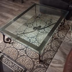 Glass Coffee Table Metal Frame