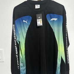Puma Formula 1 75 Years Men's Long Sleeve Motorsport Jersey Size S With Tags