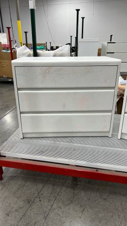 Dressers - White - Three drawer
