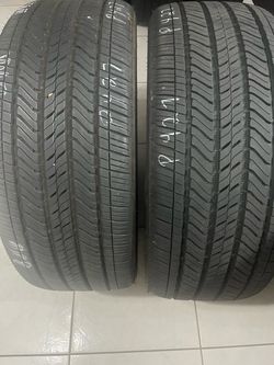 285/40/24. Two used Bridgestone Alenza Tires please read description