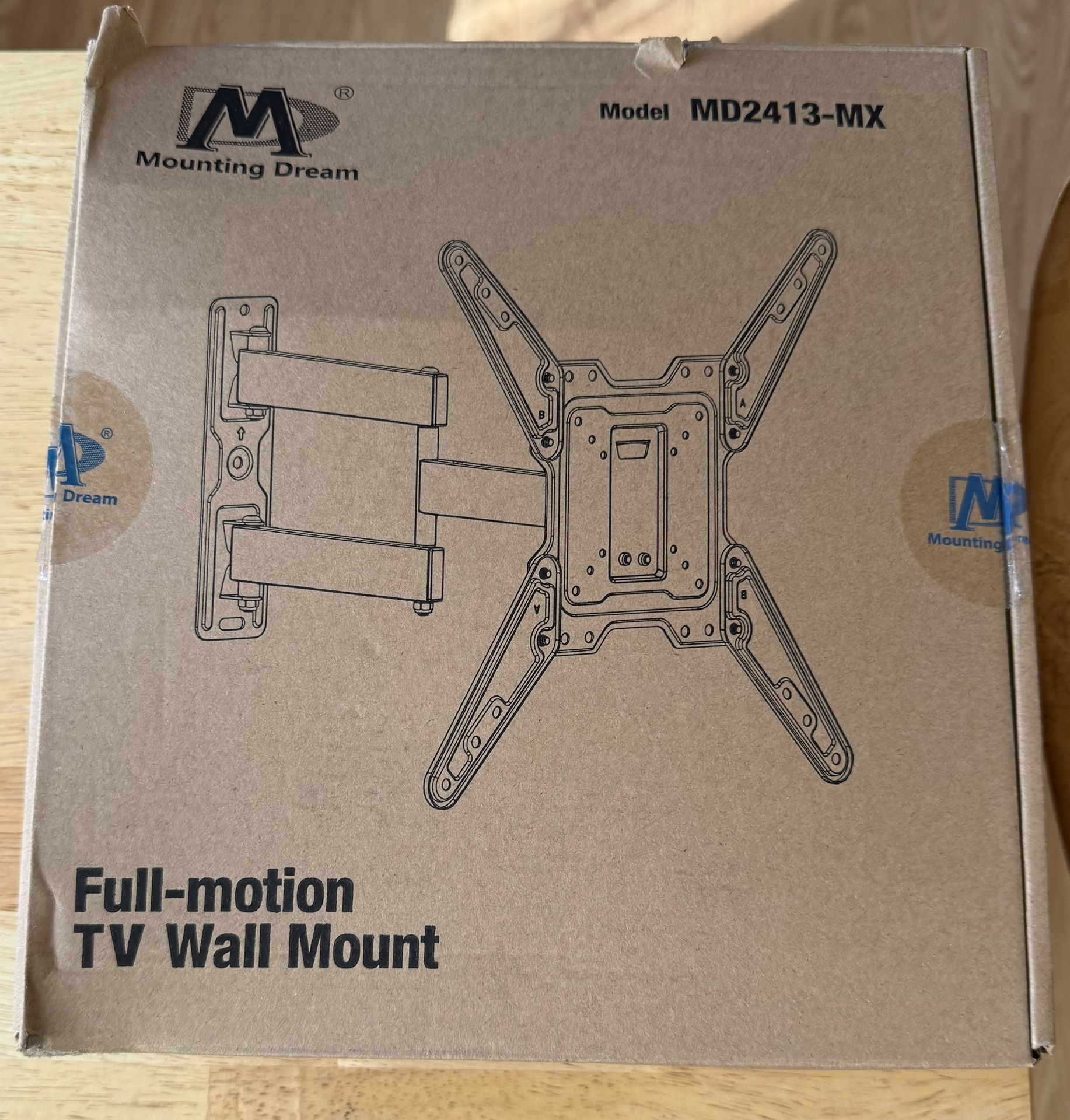 Mounting Dream UL Listed TV Wall Mount for Most 26-55 Inch TVs, Full Motion TV Mount with Perfect Center Design, Articulating Wall Mount TV Bracket