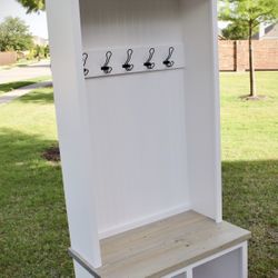 The Denver - Handcrafted Hall Tree / Mudroom Cabinet 