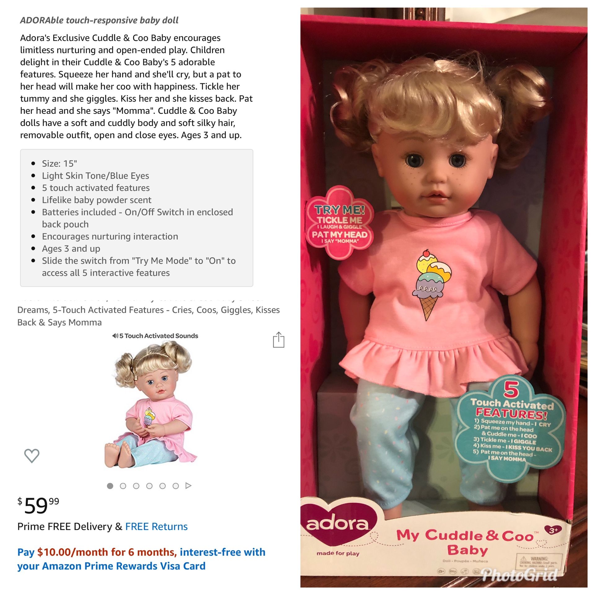 NEW Interactive Adora Doll Reg $59