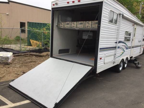 2002 keystone tailgator 278 toy hauler camper will trade