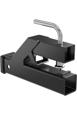 YZONA Clamp On Trailer Hitch Receiver 2" Ball Mount Adapter Compatible with Forklift Bucket Tractor Bucket, Trailer Hitch Attachment for Deere Bobcat 