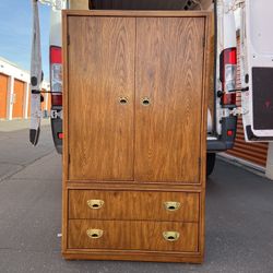 Vintage Drexel Collection Tv Armoire Storage Cabinet 