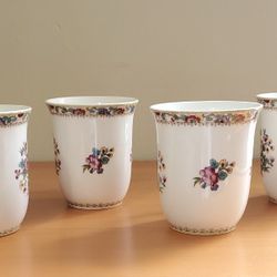 Antique Coalport Ming Rose Bone China England Tea Cups PERFECT Condition