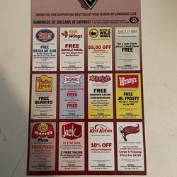 Coupons Fundraiser for High School