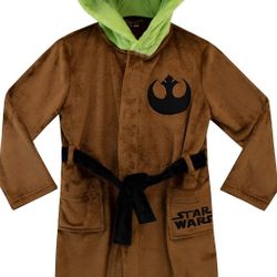 STAR WARS Boys Robe | Yoda Fleece Robes for Kids Size 8 Halloween Costume 
