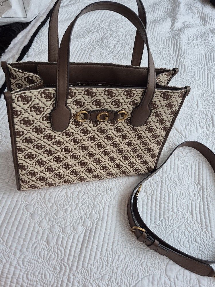 Brand New. Never Used."GUESS " Tote w/ Crossbody Strap
