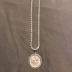 Silver 26 Inch Chain With Centenario 