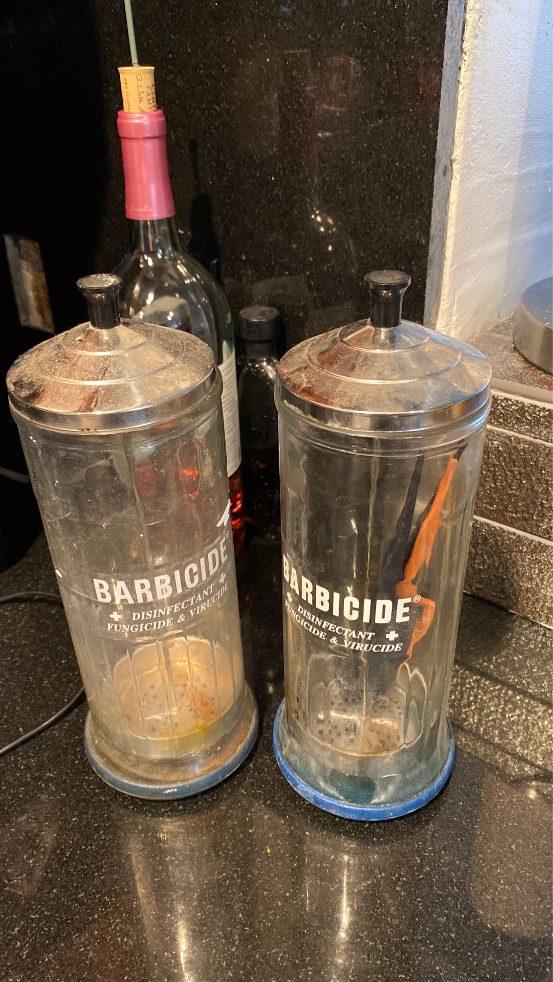 Barbicide jars