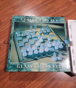 Vintage Glass Chess Set Brand New